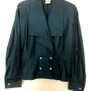 Preowned CRISCA DBJacket,Vintage,Dk.Turquoise,Authentic,Size40.Made in Italy.